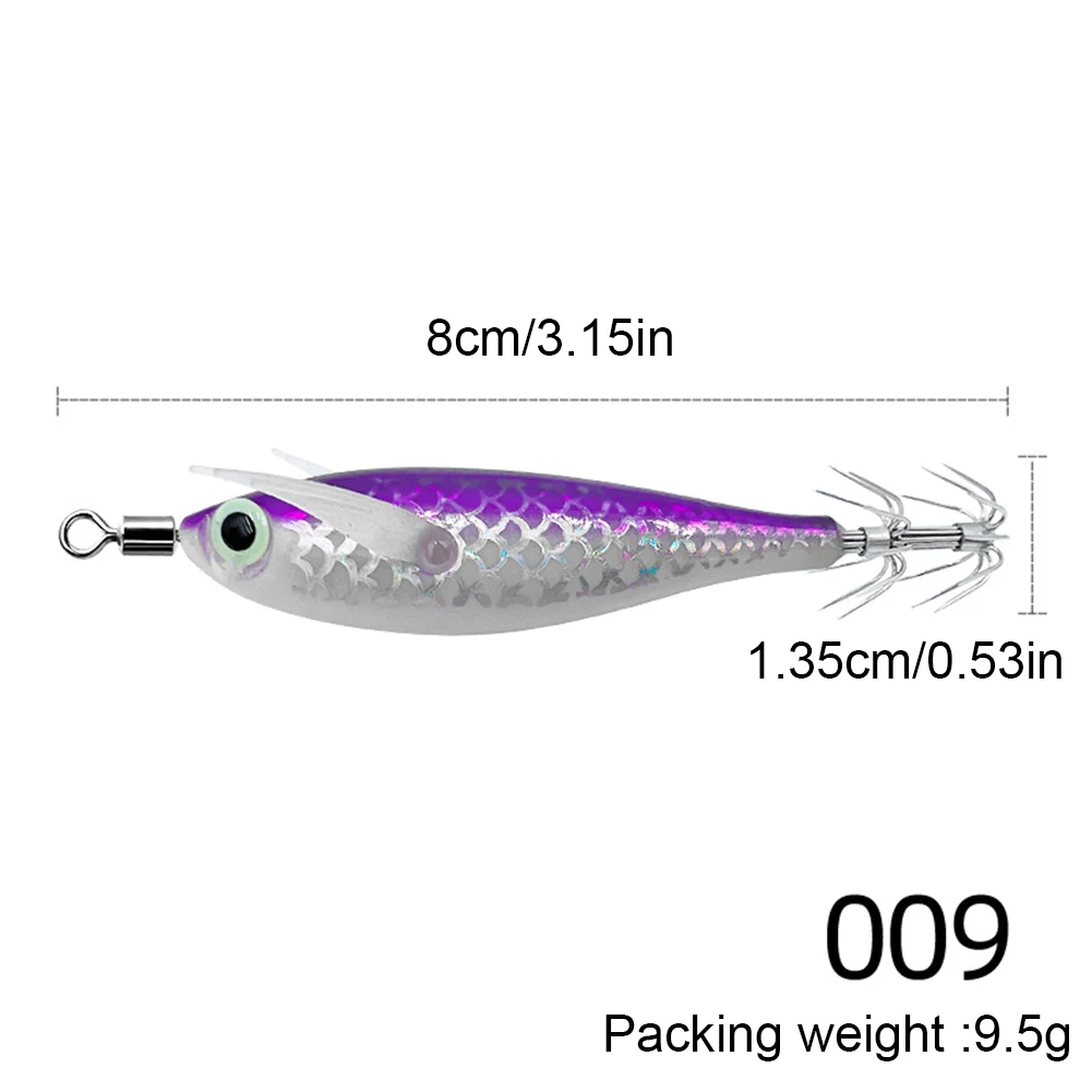 Luminous Squid Fishing Lure 8cm for Anglers 11 Luminous Squid Fishing Lure 8cm for Anglers - Image 11