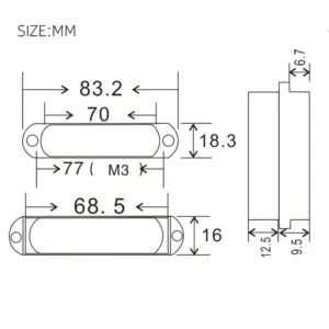 Single Coil Active Pickup Covers Set of Three 10 S6037699bd69d4acbac06148ec7d06f06w