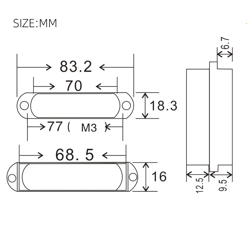 Single Coil Active Pickup Covers Set of Three 5 Single Coil Active Pickup Covers Set of Three - Image 5