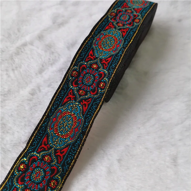 Vibrant 33mm Floral Jacquard Ribbon 7 Yards 10 Vibrant 33mm Floral Jacquard Ribbon 7 Yards - Image 10