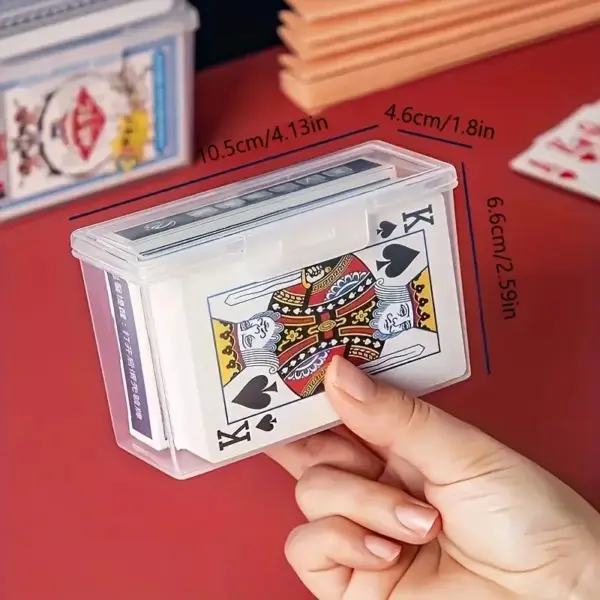 Clear Plastic Playing Card Box Set of 1 or 3 - Image 4