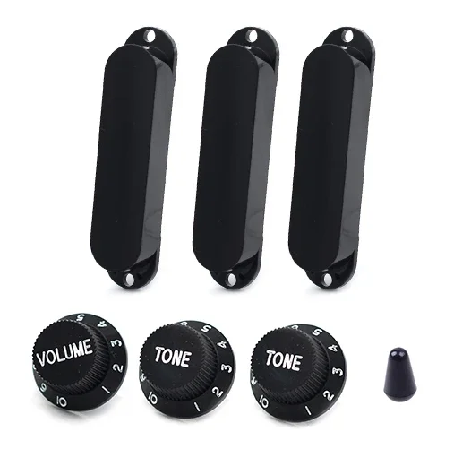 Silver Pickup Cover Set for SSS Electric Guitars 8 Silver Pickup Cover Set for SSS Electric Guitars - Image 8