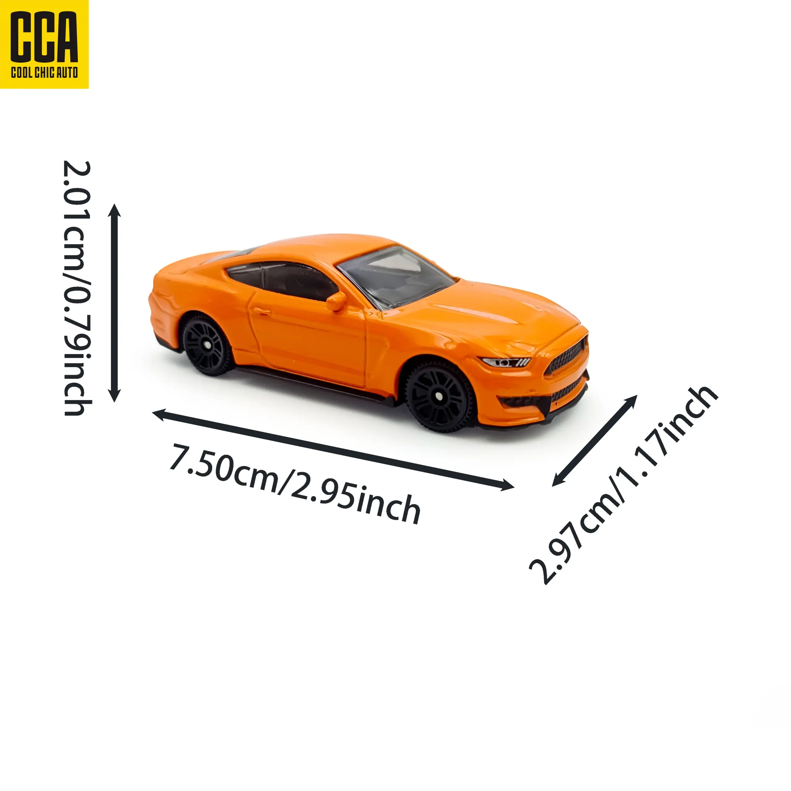 1:64 Scale Ford Shelby Car Model in Orange 2 1:64 Scale Ford Shelby Car Model in Orange - Image 2