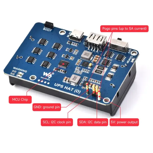 Raspberry Pi UPS HAT with 21700 Battery Support - Image 3