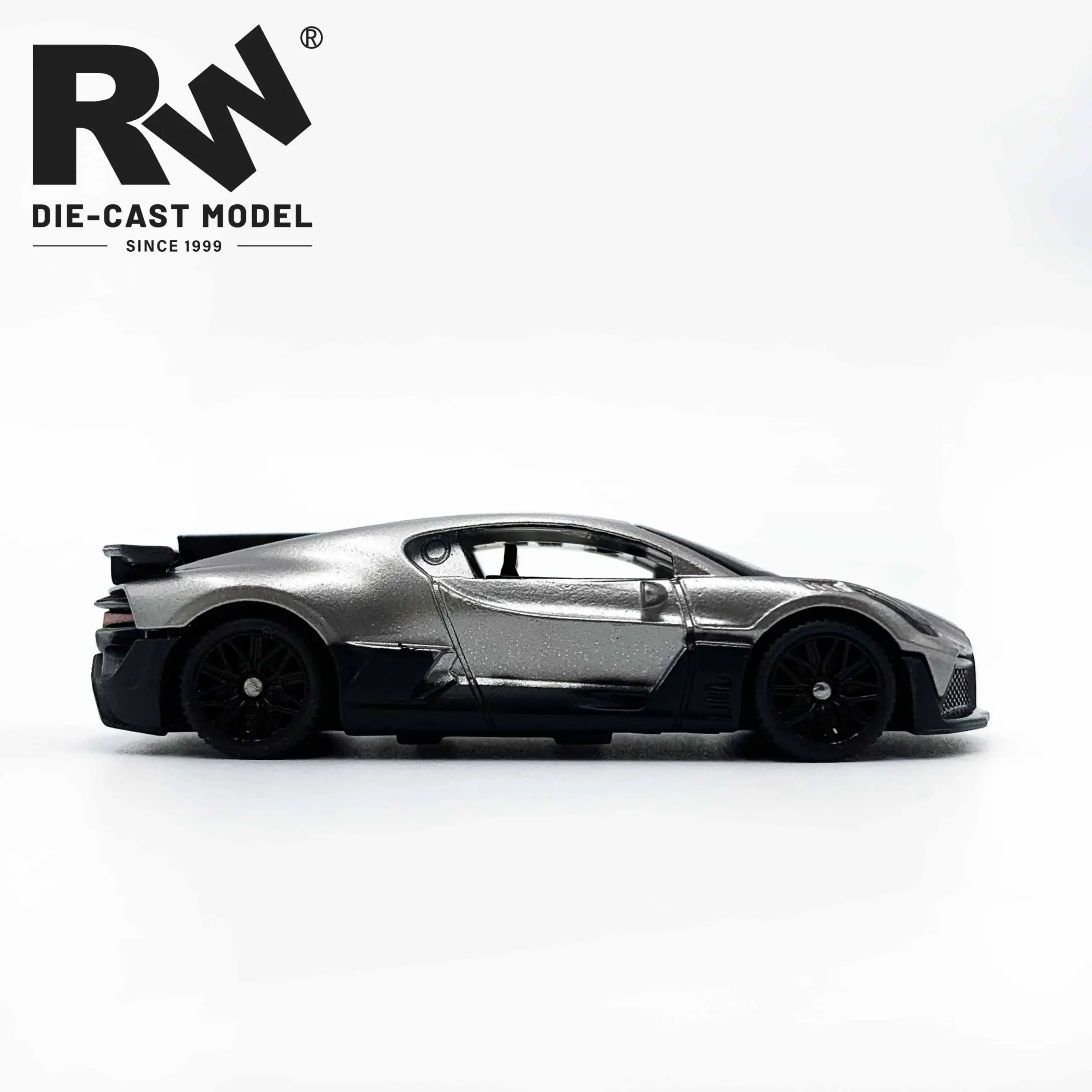 Polished Metallic Silver Toy Car Model 3 Polished Metallic Silver Toy Car Model - Image 3