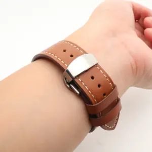 Genuine Cow Leather Watchband for Smartwatches 27 S63635cbfe0f44dcdb674189d7b356f93r