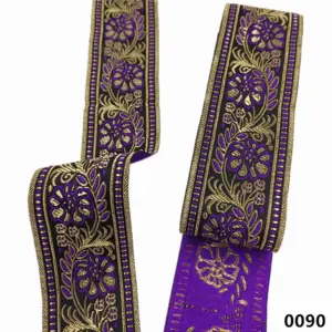 Vibrant 5cm Jacquard Ribbons - 7 Meters 95 S638fb43cde1a4a989df8476f2e208f976