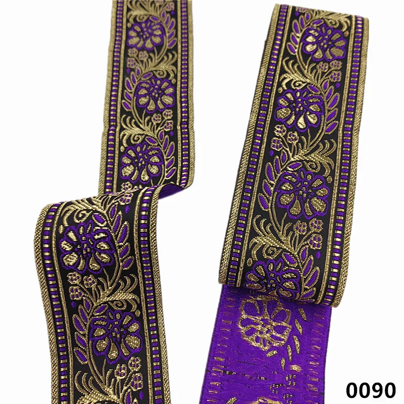 Vibrant 5cm Jacquard Ribbons - 7 Meters 38 Vibrant 5cm Jacquard Ribbons - 7 Meters - Image 38