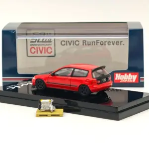 1:64 Diecast Honda Civic EG6 Red Model Car 8 S6570a47b47644491a36d9557440f975fD