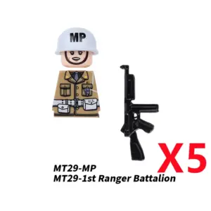 MOC WWII British Military Soldier Figure Set