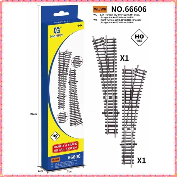 HO Scale Model Train Track with Curved Rails - Image 3