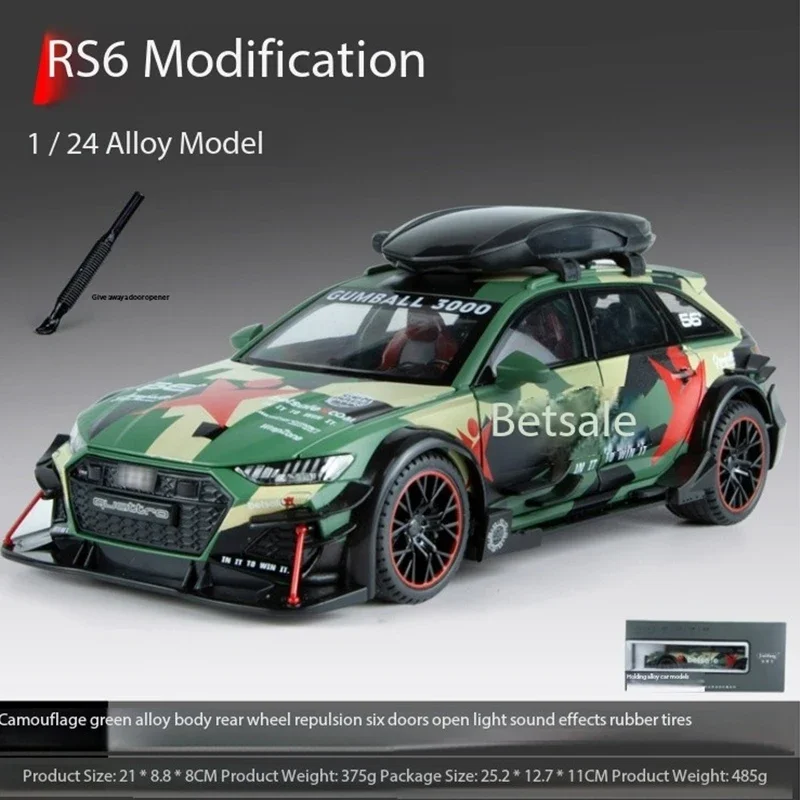 1/24 Scale Diecast Modified RS6 Car Model 6 1/24 Scale Diecast Modified RS6 Car Model - Image 6