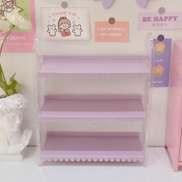 Fresh Lace 3-Layer Shelf for Cosmetics Display - Image 10