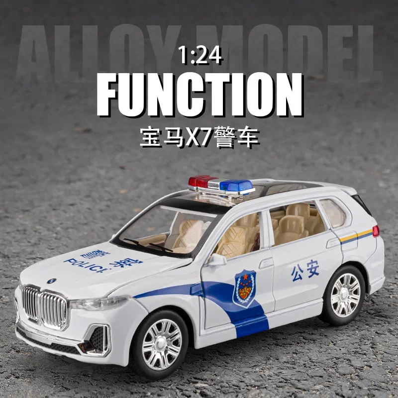 1:24 BMW X7 Police Car Diecast Model 2 1:24 BMW X7 Police Car Diecast Model - Image 2