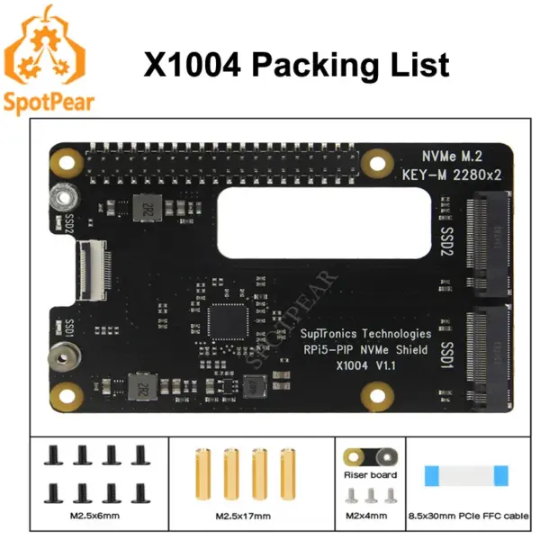 Dual M.2 NVMe SSD Adapter Board for Raspberry Pi 5 - Image 7