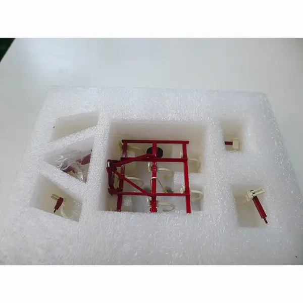 1:32 Scale Red Tractor with Plow Model - Image 4