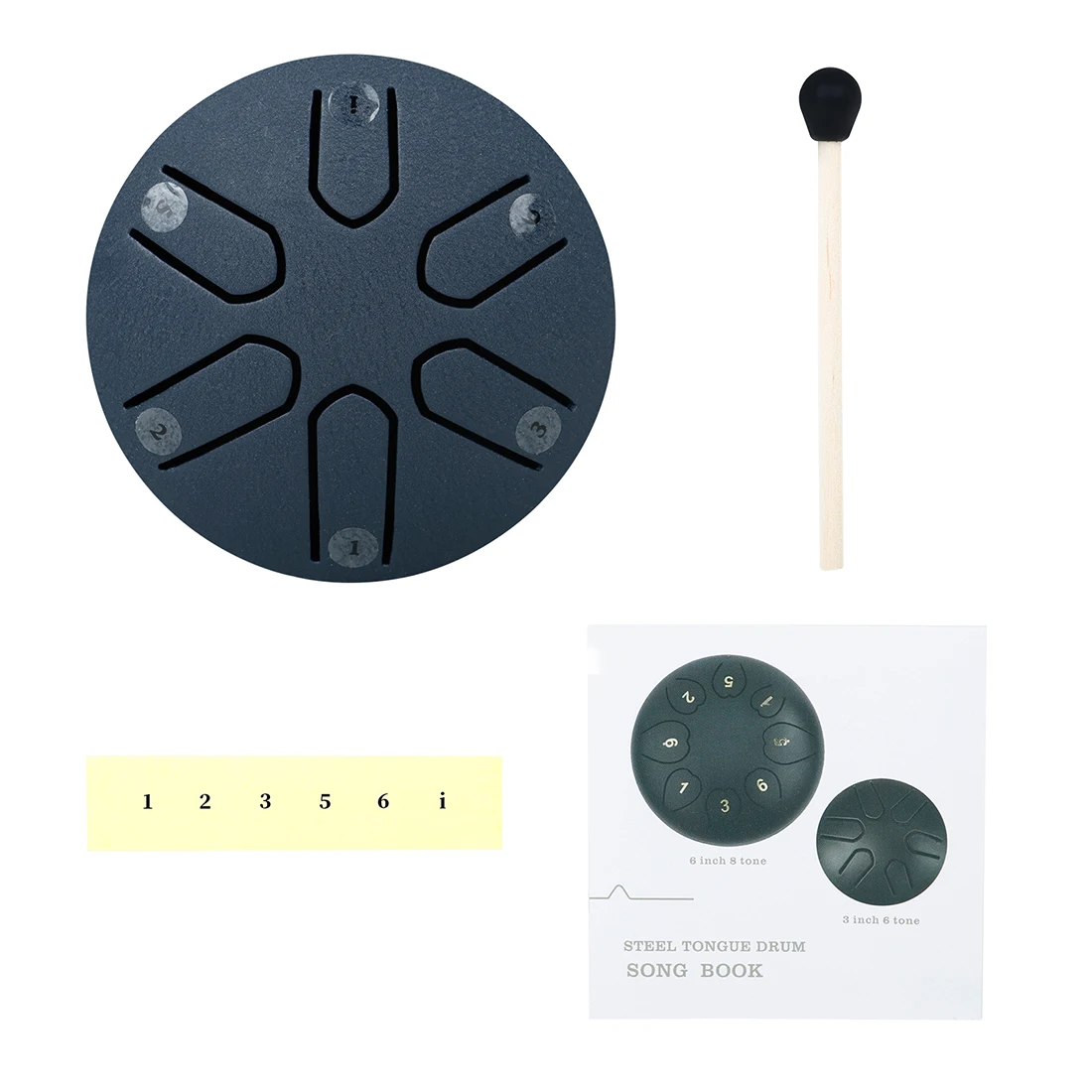 6-Tone Mini Steel Tongue Drum with Mallets 9 6-Tone Mini Steel Tongue Drum with Mallets - Image 9