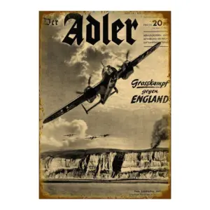 Vintage Bomber Aircraft Metal Sign 20x30 cm