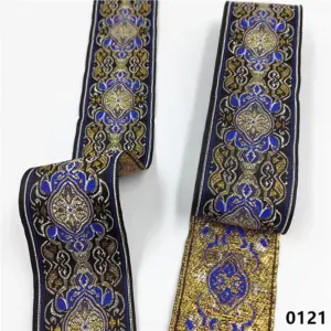 Vibrant 5cm Jacquard Ribbons - 7 Meters 90 S6abde3204aa9442c939e74b1ee719ab0T