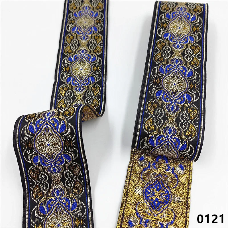 Vibrant 5cm Jacquard Ribbons - 7 Meters 33 Vibrant 5cm Jacquard Ribbons - 7 Meters - Image 33