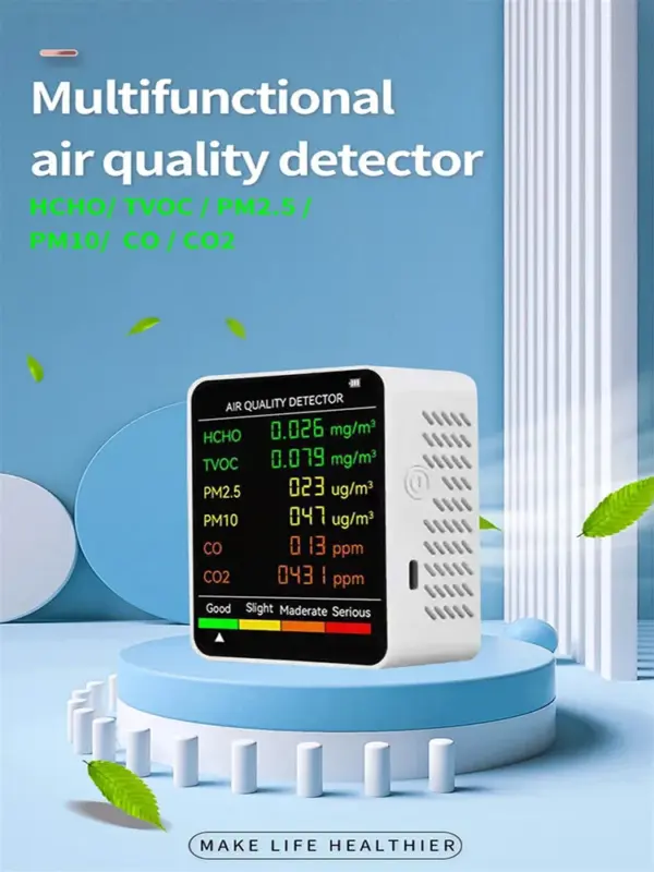 6-in-1 Indoor Air Quality Monitor with Display - Image 6