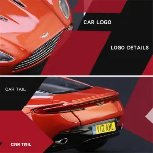 1:24 Aston Martin DB11 Diecast Model Red 13 S6c7550eb001a4991955b984b097028841
