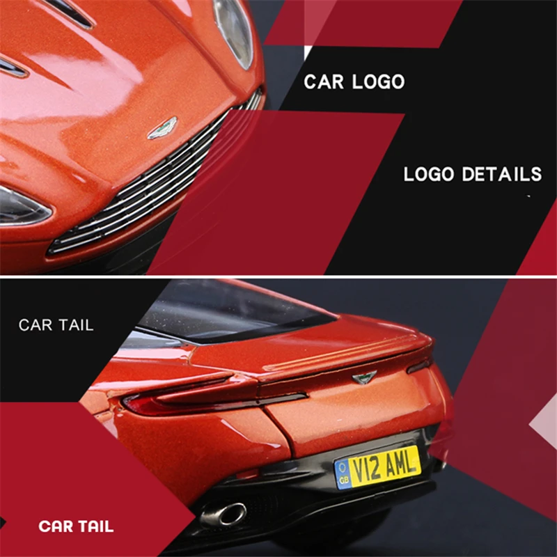 1:24 Aston Martin DB11 Diecast Model Red 6 1:24 Aston Martin DB11 Diecast Model Red - Image 6