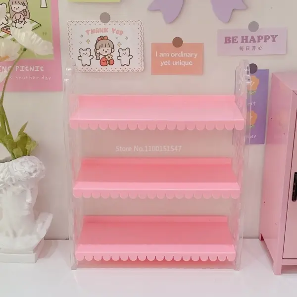 Fresh Lace 3-Layer Shelf for Cosmetics Display - Image 2