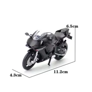 1:18 Scale Matte Black Alloy Motorbike Model 7 S6cf33c7c986b4bed859f9fd548653ce3C