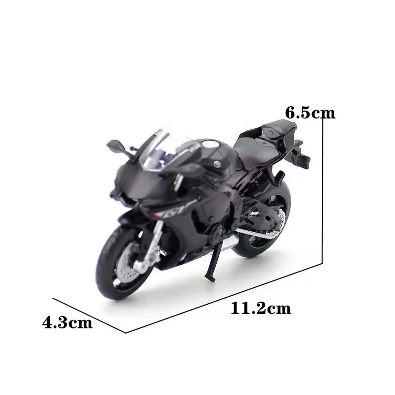 1:18 Scale Matte Black Alloy Motorbike Model 2 1:18 Scale Matte Black Alloy Motorbike Model - Image 2