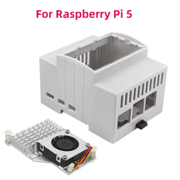 Raspberry Pi DIN Rail ABS Case with Heatsink - Image 10