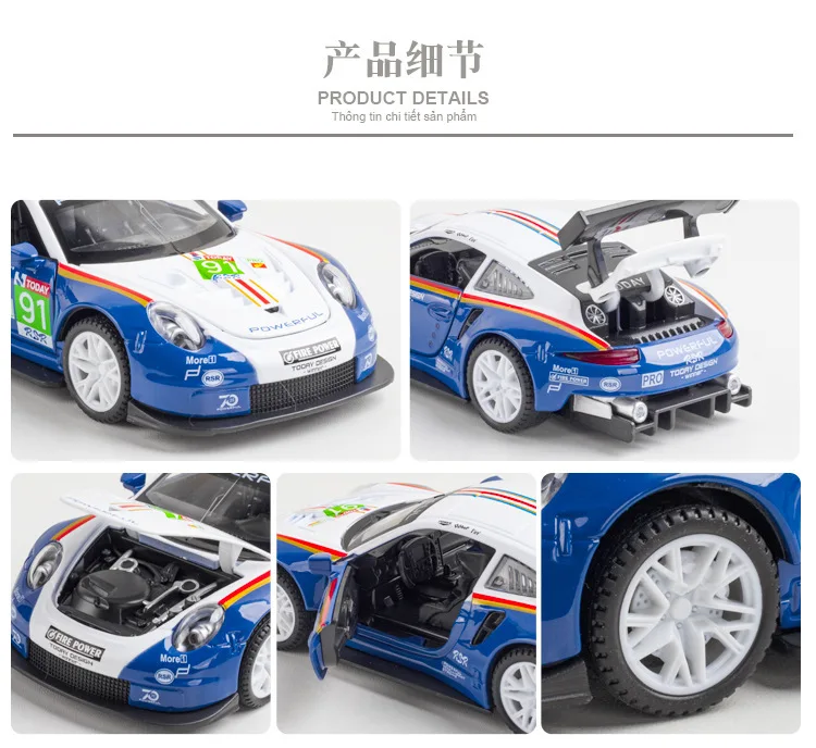 Porsche 911 RSR 1:32 Scale Die-Cast Model 5 Porsche 911 RSR 1:32 Scale Die-Cast Model - Image 5