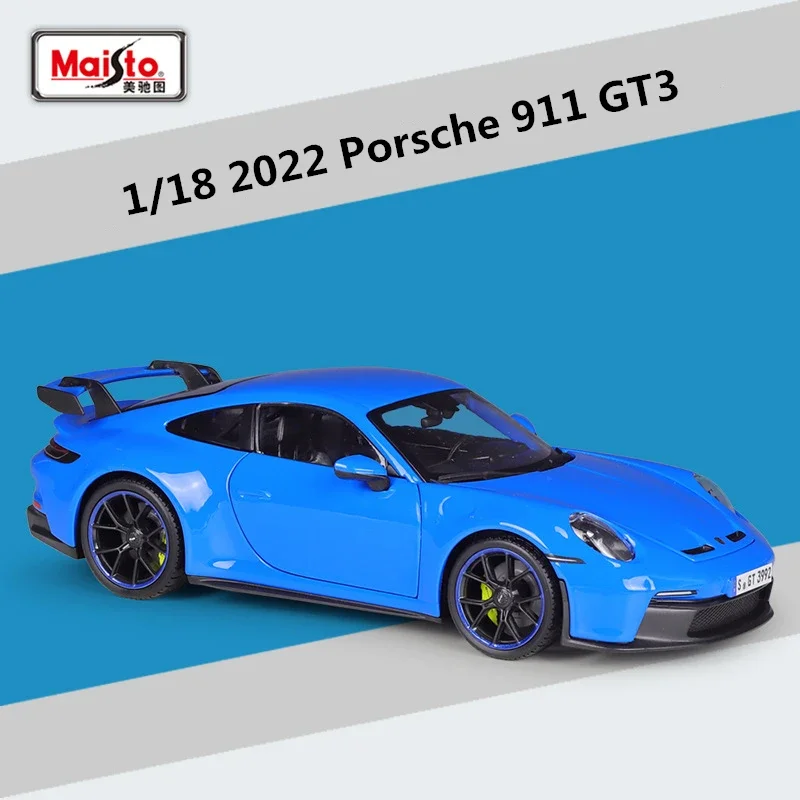 2022 Porsche 911 GT3 Diecast Model in Blue 7 2022 Porsche 911 GT3 Diecast Model in Blue - Image 7