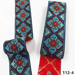 Vibrant 5cm Jacquard Ribbons - 7 Meters 71 S6f2a39a2a83042f78c5cb600c97d1e59q