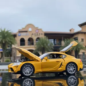 1:32 Toyota Supra Yellow Diecast Model Car 14 S6faf2d1737cd4901acbf8cf1049998c88 1
