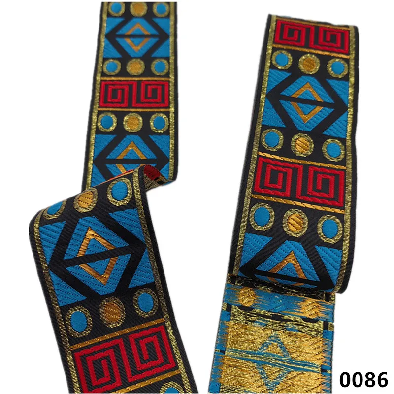 Vibrant 5cm Jacquard Ribbons - 7 Meters 53 Vibrant 5cm Jacquard Ribbons - 7 Meters - Image 53