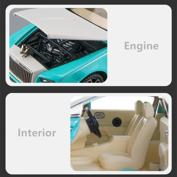 1:32 Scale Turquoise Rolls Royce Wraith Model - Image 5