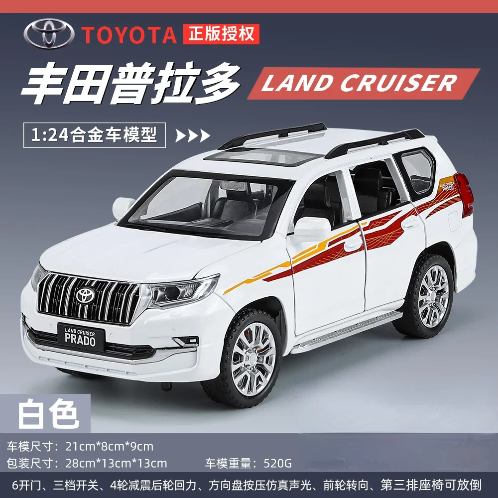 1:24 Scale White Toyota Prado Diecast Model Car 7 1:24 Scale White Toyota Prado Diecast Model Car - Image 7