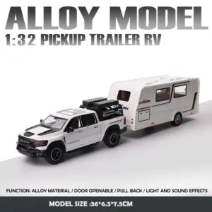 Dodge Mammoth 1:32 Diecast Model with Trailer 18 S70e509a96ef8462a845e7aa048cfb6e0A