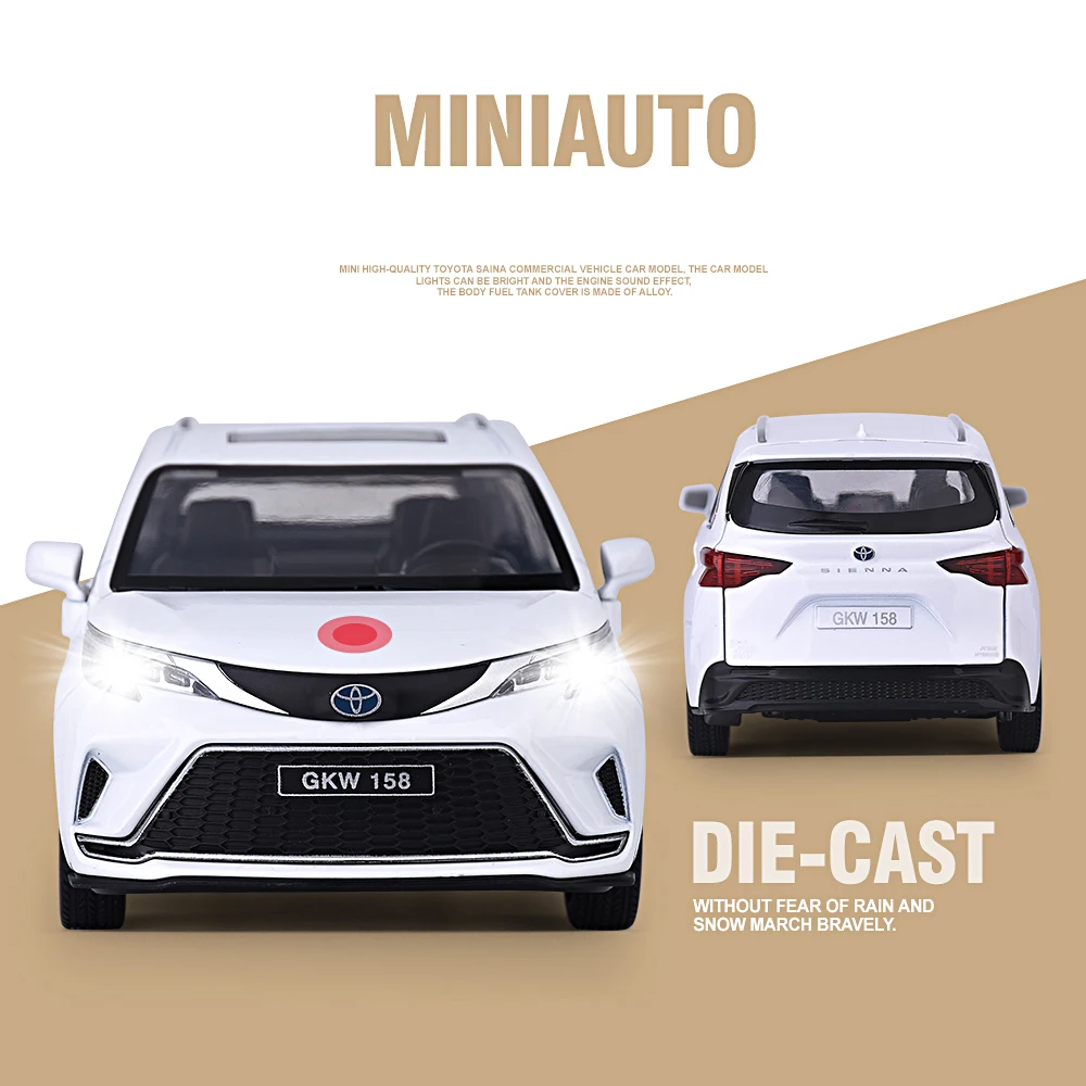 1:24 Scale Blue Toyota Sienna Diecast Model 3 1:24 Scale Blue Toyota Sienna Diecast Model - Image 3