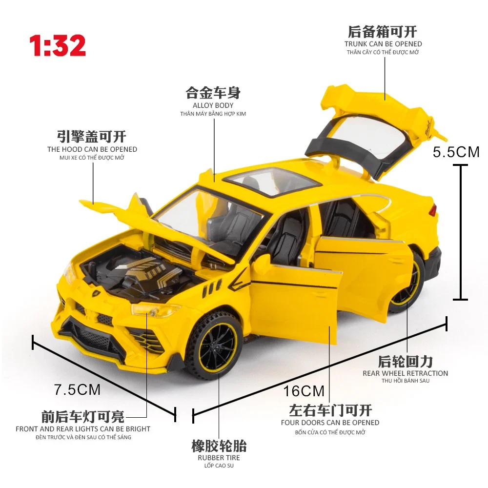 Lamborghini URUS 1:32 Diecast Model Car 2 Lamborghini URUS 1:32 Diecast Model Car - Image 2