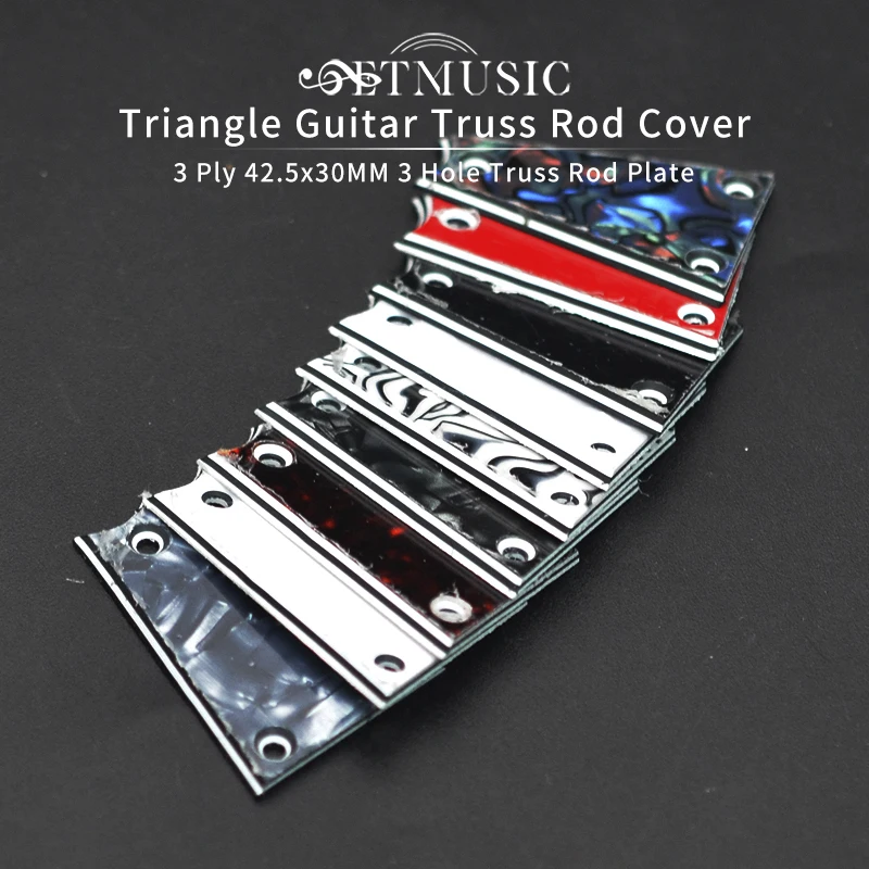 Triangular White Pearl Guitar Truss Rod Cover 2 Triangular White Pearl Guitar Truss Rod Cover - Image 2