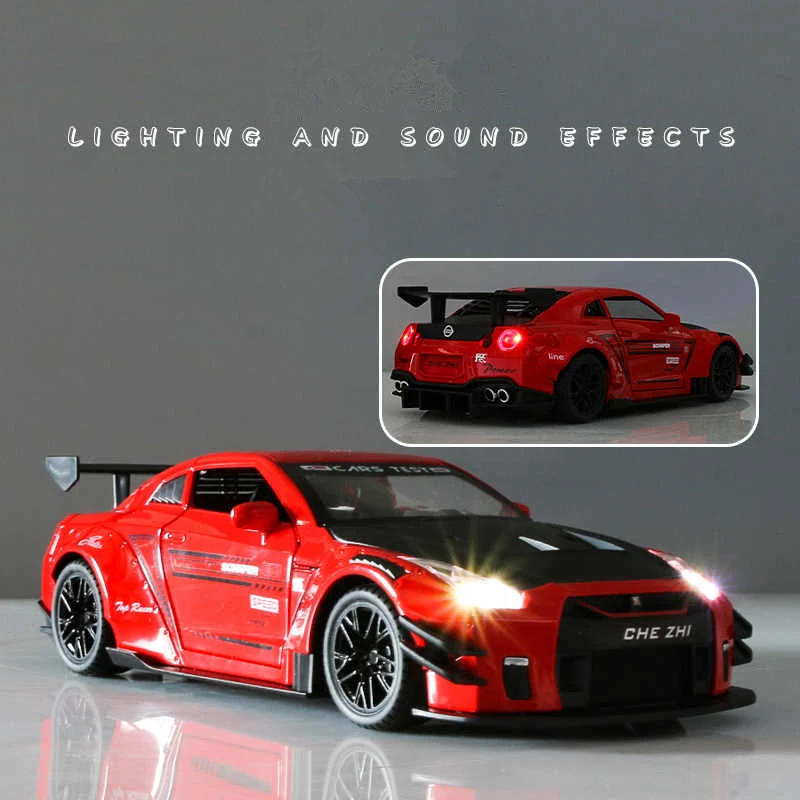 1:24 White Nissan GT-R Diecast Model Car 5 1:24 White Nissan GT-R Diecast Model Car - Image 5