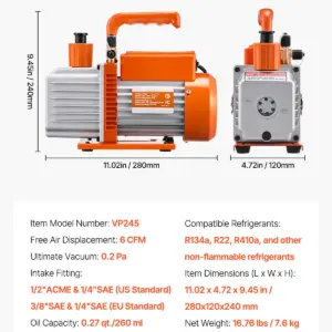 VEVOR Vacuum Pump with 0.35 qt Oil Bottle 18 S71d65e9d3ed74eabaa1ea6ba6aad48f7R