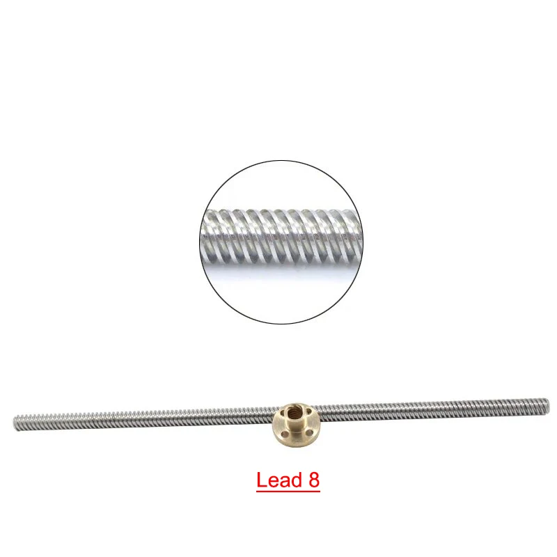 T8 Lead Screw Set 2pcs 8mm/2mm Pitch 2mm 5 T8 Lead Screw Set 2pcs 8mm/2mm Pitch 2mm - Image 5