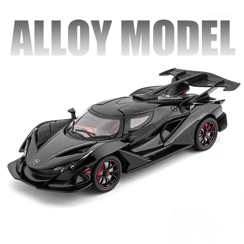 1:24 Apollo IE Die-Cast Model Supercar Black 7 1:24 Apollo IE Die-Cast Model Supercar Black - Image 7
