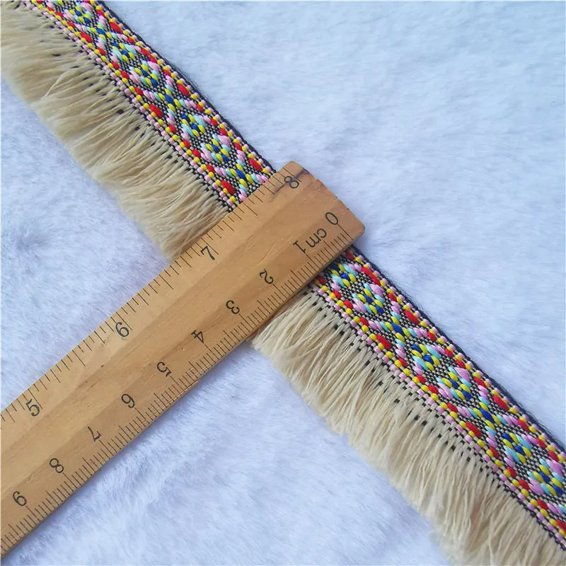 Colorful Jacquard Lace Ribbon 4.3cm x 2 Yards 6 Colorful Jacquard Lace Ribbon 4.3cm x 2 Yards - Image 6