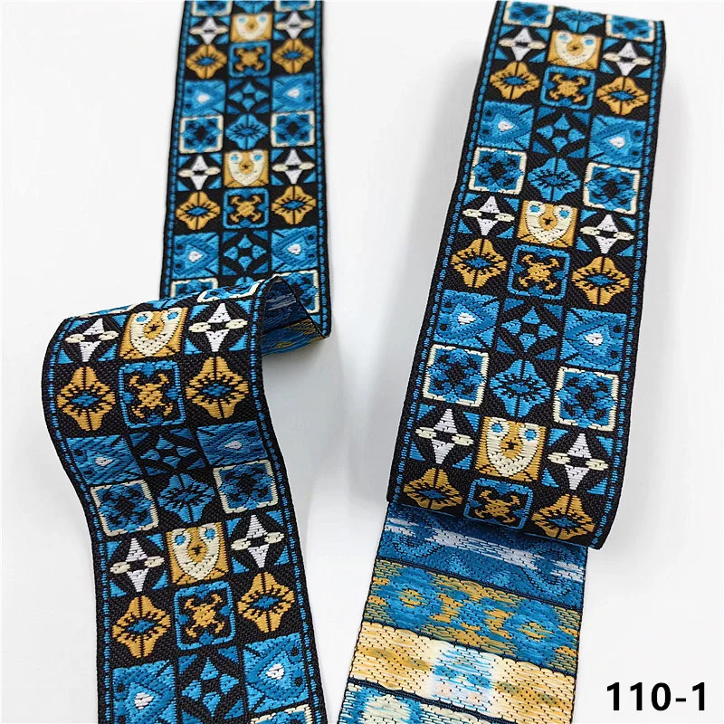 Vibrant 5cm Jacquard Ribbons - 7 Meters 15 Vibrant 5cm Jacquard Ribbons - 7 Meters - Image 15