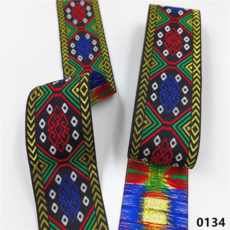 Vibrant 5cm Jacquard Ribbons - 7 Meters 21 Vibrant 5cm Jacquard Ribbons - 7 Meters - Image 21
