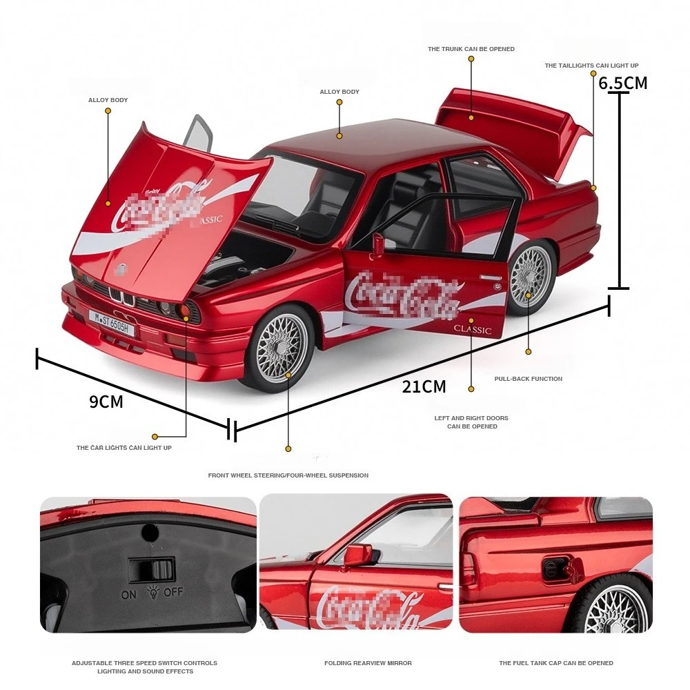 BMW M3 E30 1:24 Scale Diecast Model 4 BMW M3 E30 1:24 Scale Diecast Model - Image 4